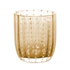 CJ 2 COPOS DE VIDRO ORQUIDEA AMBAR 300ML