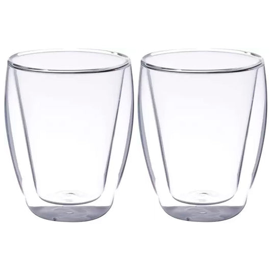 CJ 2 COPOS P/CHA DUPLA PAREDE DE VIDRO