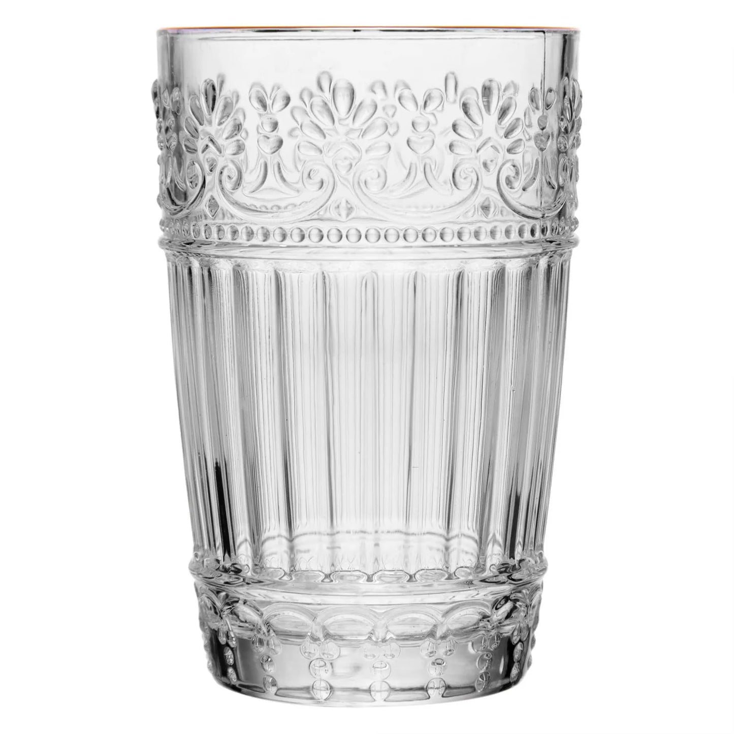 CONJUNTO 6 COPOS MAUVE COM FIO DE OURO 350ML CRISTAL ECOLOGICO WOLFF