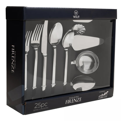 FAQUEIRO 25 PECAS  FIRENZE AÇO INOX