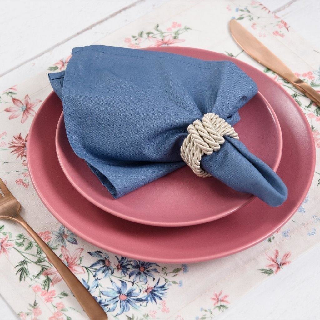 Guardanapo Home 4 Pcs Azul Infinity