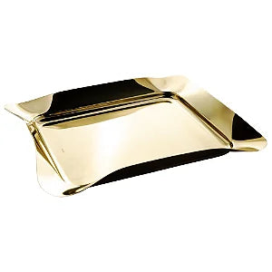 BANDEJA DE ACO INOX BONBON DOURADA 33CM X 26CM X 3,5CM