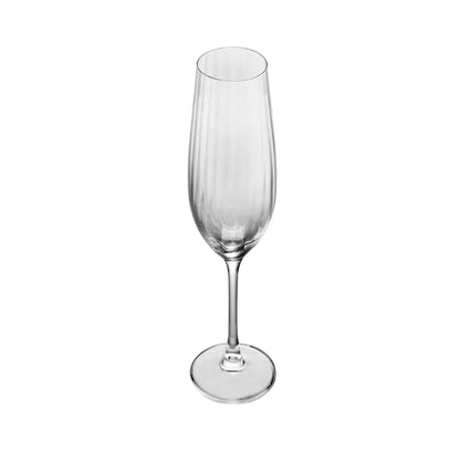 CJ 6 TACAS DE CHAMPANHE DE CRISTAL (LIVRE DE CHUMBO) ECOLOGICO COLUMBA OPTIC 260ML