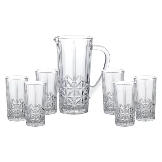 Jogo Com 6 Copos Altos e Jarra 1L Stella - DoceLar Loja
