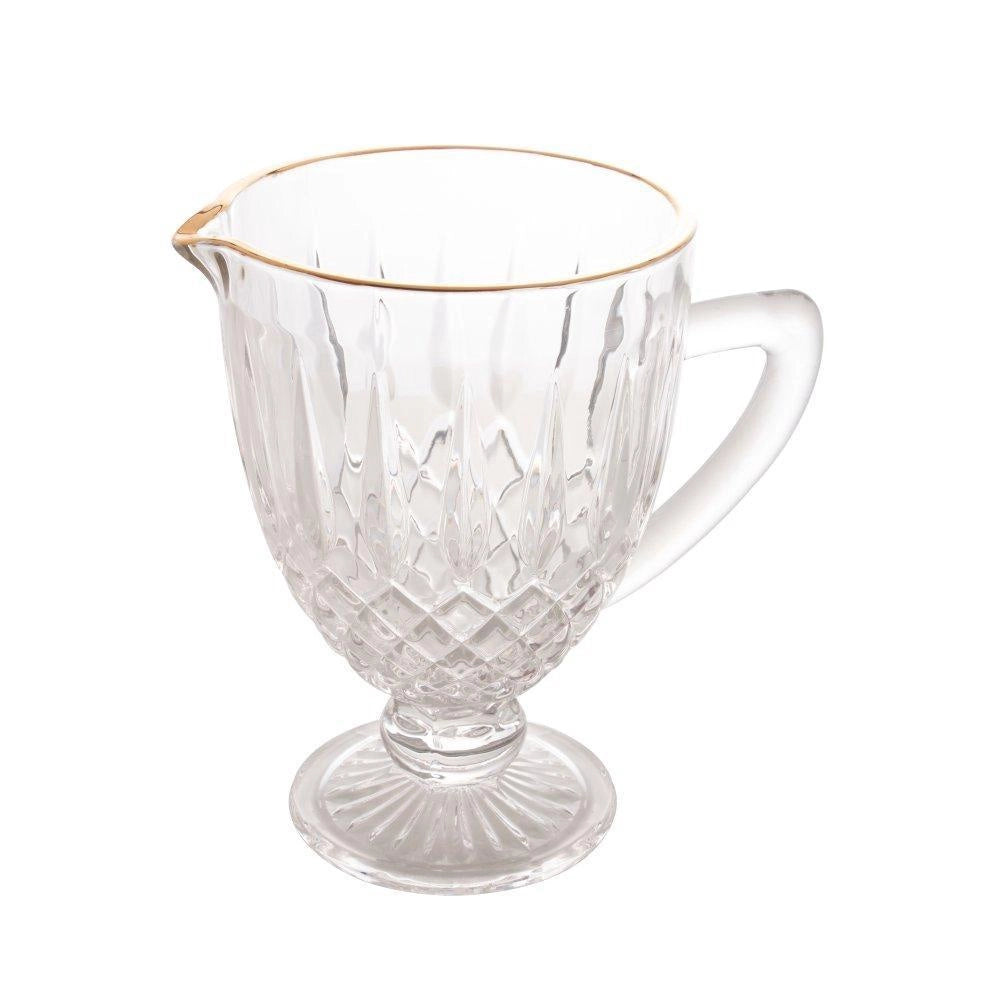 Jarra Wolff Greek De Vidro Com Fio Dourado