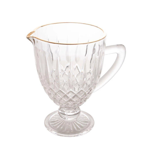 Jarra Wolff Greek De Vidro Com Fio Dourado