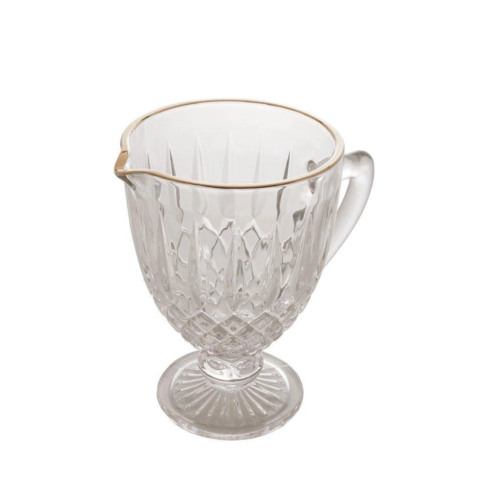 Jarra Wolff Greek De Vidro Com Fio Dourado