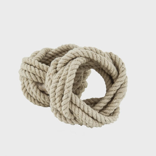 Cj 4 Argolas de Fibra Natural P/Guardanapos