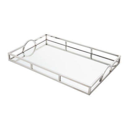 Bandeja Aço Inox Espelho e Alça