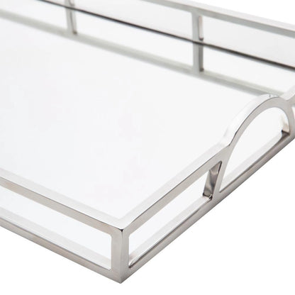 Bandeja Aço Inox Espelho e Alça