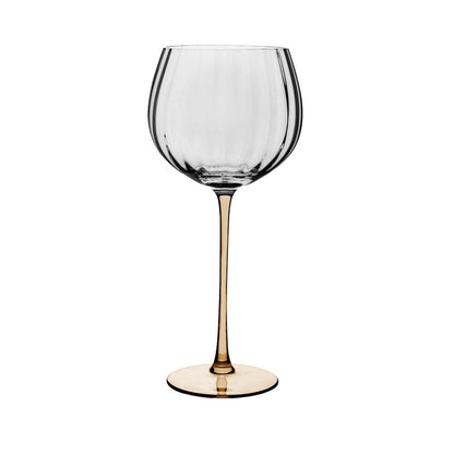 2 Taças De Vinho De Vidro Com Haste Âmbar Classic 720ml