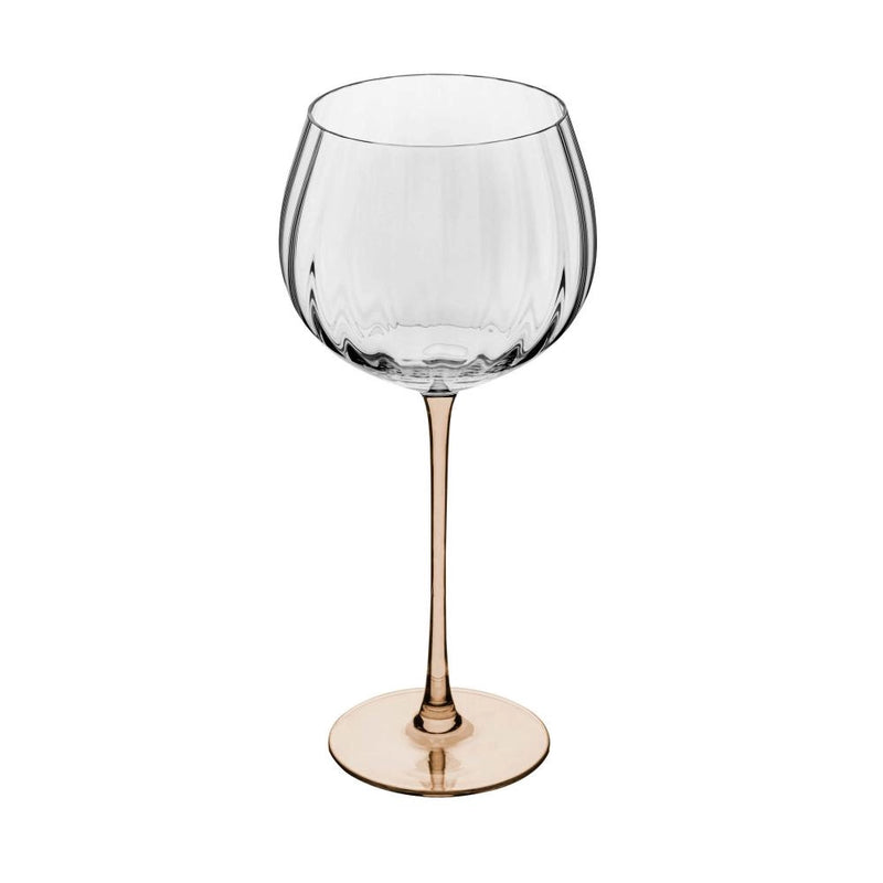 2 Taças De Vinho De Vidro Com Haste Âmbar Classic 720ml