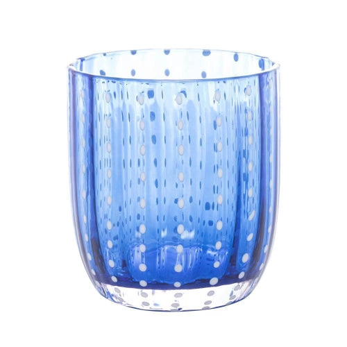 CJ 2 COPOS DE VIDRO ORQUIDEA AZUL 300ML