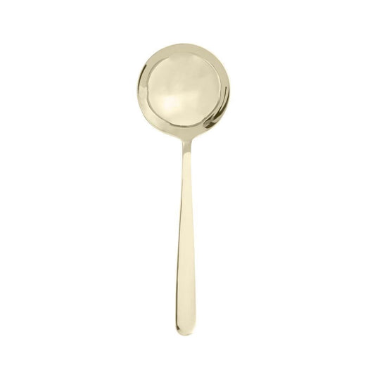 CJ 4 TALHERES PARA SERVIR DE ACO INOX VIENA DOURADO