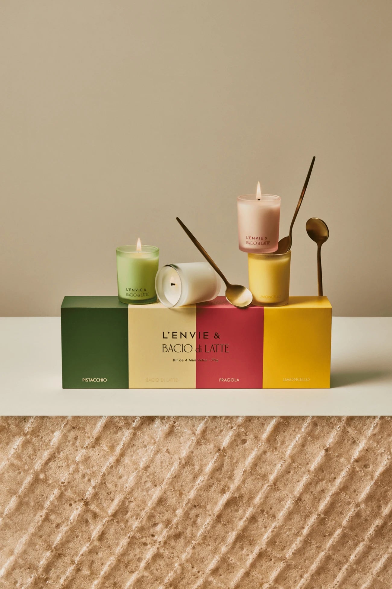 KIT DE 4 MINI VELAS BACIO DI LATTE - 70G