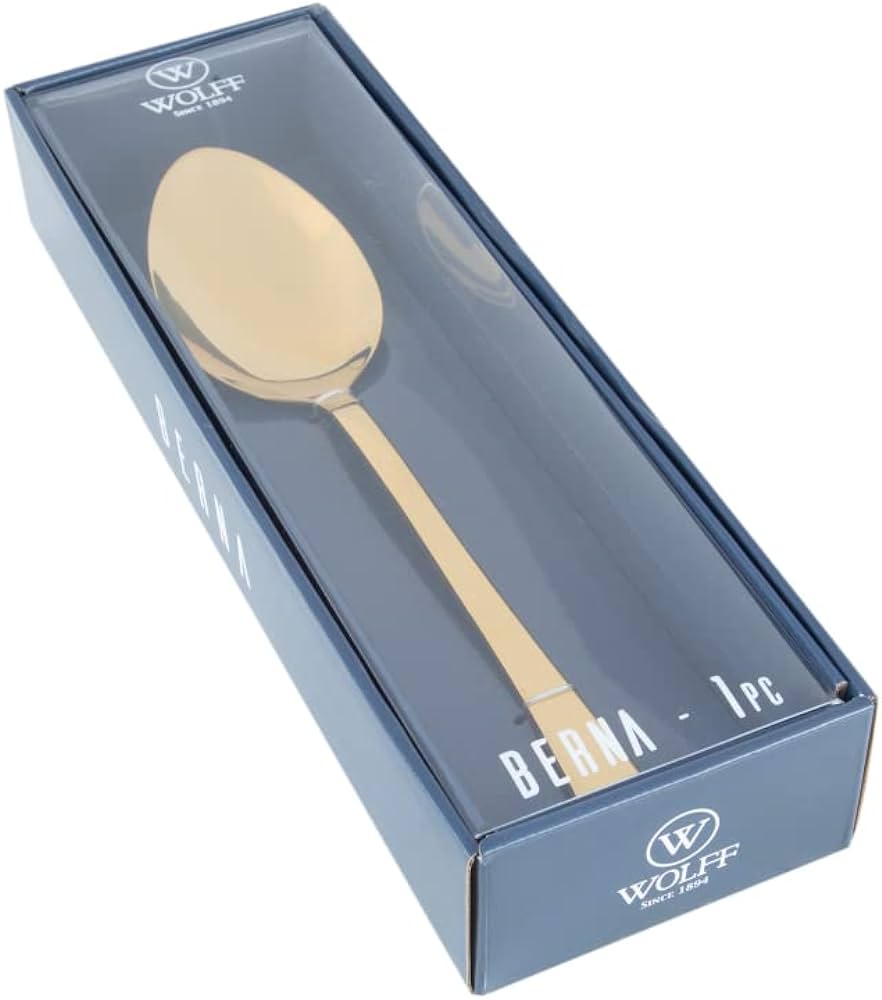 COLHER ACO INOX P/SERVIR BERNA DOURADO