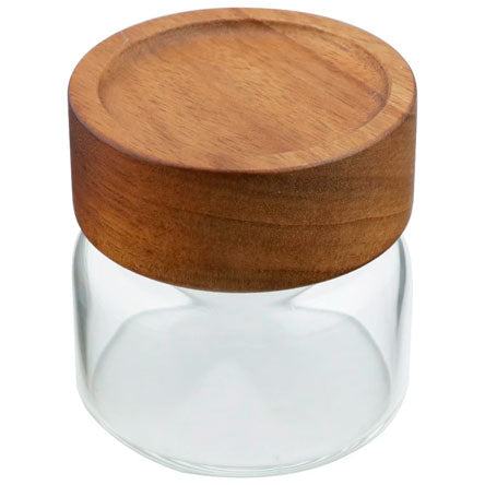 Porta Mantimento de Vidro com Tampa Bambu 200ml