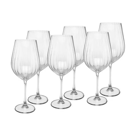 CJ 6 TACAS DE AGUA DE CRISTAL ECOLOGICO (LIVRE DE CHUMBO) COLUMBA OPTIC 650ML