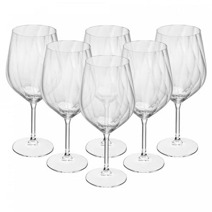 Conjunto 6 Taca de Vinho Crex Optic 600ml Cristal - Wolff