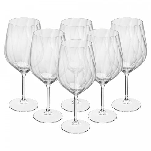 Conjunto 6 Taca de Vinho Crex Optic 600ml Cristal - Wolff