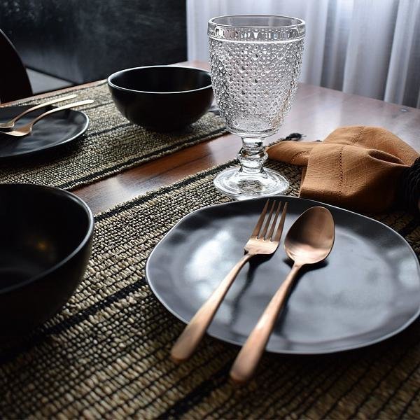 Prato de Lanche Organic Preto - DoceLar Loja