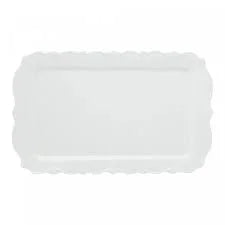 TRAVESSA DE PORCELANA FANCY BRANCO 41CM X 17CM X 3CM - WOLFF