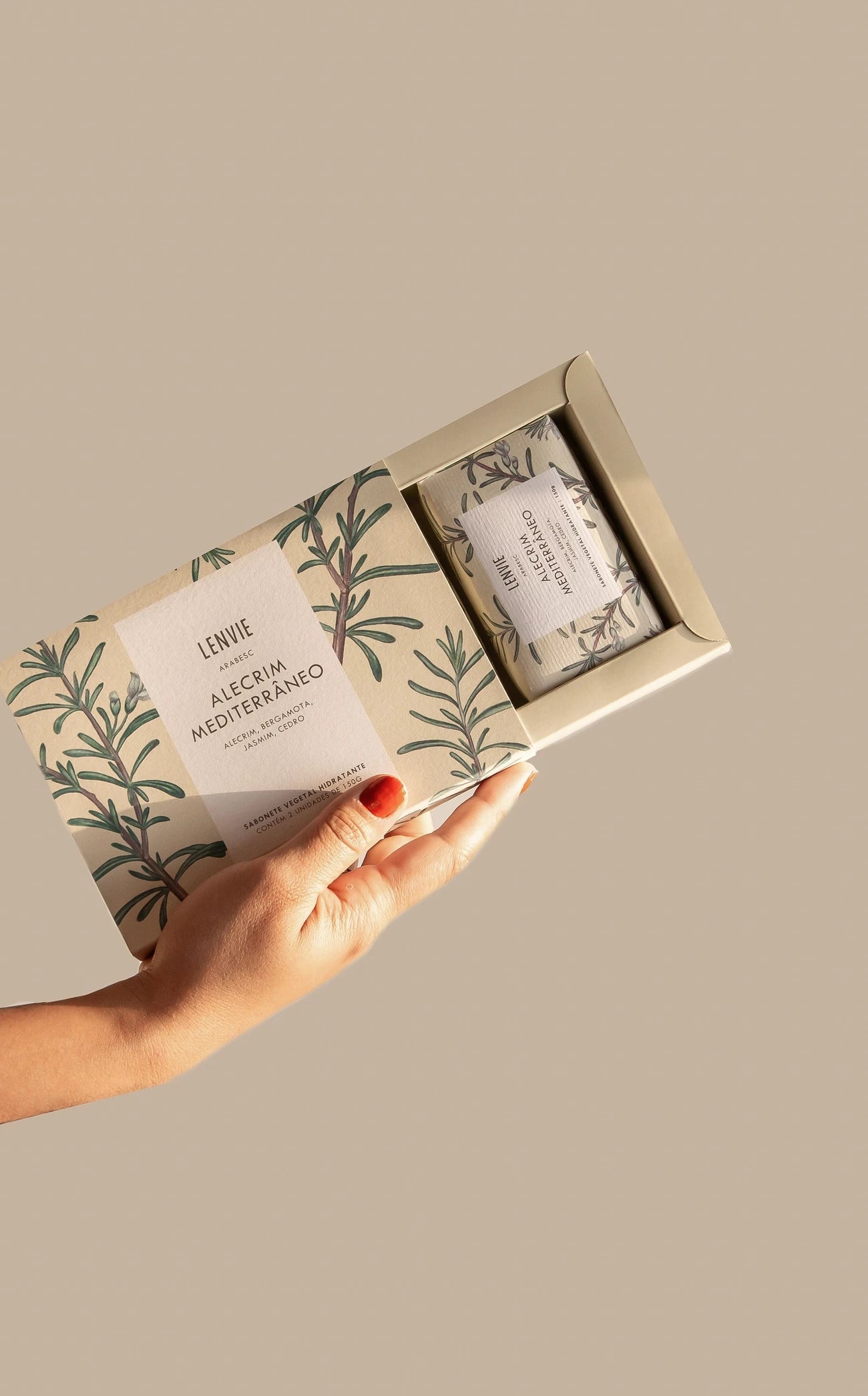 KIT SABONETE VEGETAL EM BARRA ALECRIM MEDITERRANEO - 2x150G