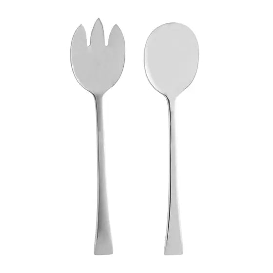 CJ 2PC COLHER E GARFO ACO INOX P/SALADA