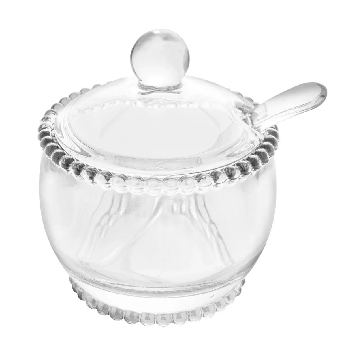 ACUCAREIRO CRISTAL DE CHUMBO C/COLHER PEARL 10x10x11cm