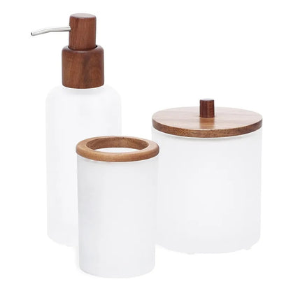 KIT EM VIDRO PARA BANHEIRO - 3 PCS