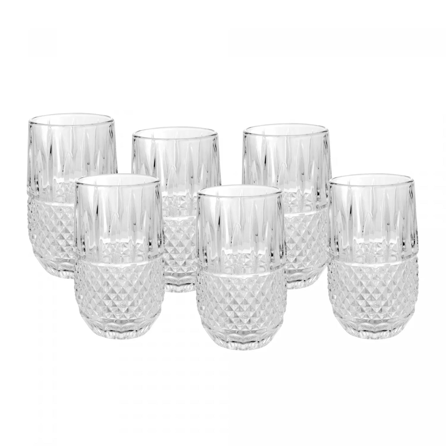CONJUNTO 6 COPOS ALTOS DE VIDRO GLASGOW 350ML