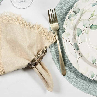 Guardanapo Franja Coloratta Natural - DoceLar Loja