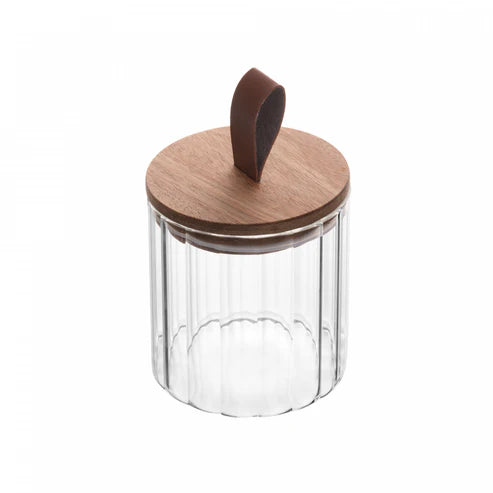 POTE DE VIDRO COM TAMPA DE ACACIA CLASSIC 560ML