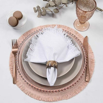 Guardanapo Franja Coloratta Branco - DoceLar Loja