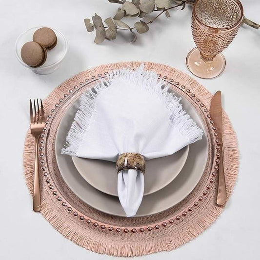 Guardanapo Franja Coloratta Branco - DoceLar Loja