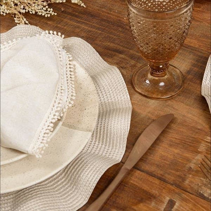 Jogo Americano Luna Wave Avulso Vanilla - DoceLar Loja