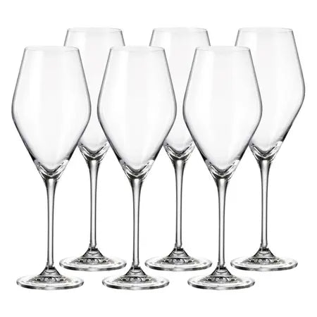 Jogo de 6 taças P/Água Loxia em Cristal Ecológico - DoceLar Loja