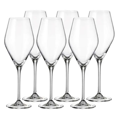 Jogo de 6 taças P/Água Loxia em Cristal Ecológico - DoceLar Loja