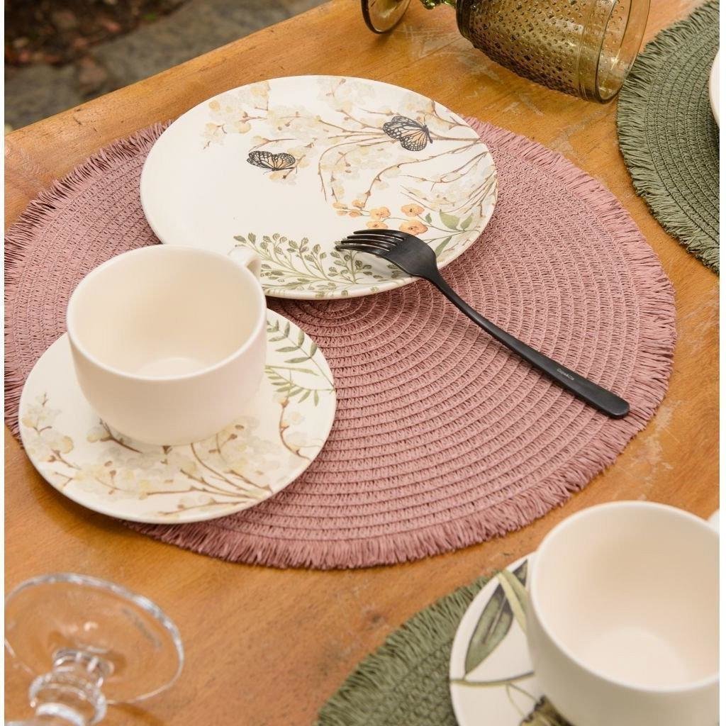 Xícara com Pires Aquarelle Garden - DoceLar Loja