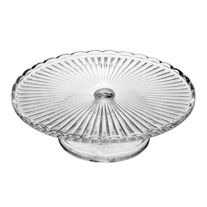 PRATO PARA BOLO COM PE DE VIDRO BANGKOK  29CM X 7,5CM