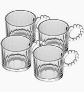 CJ 4 XICARAS DE VIDRO CLASSIC 100ML