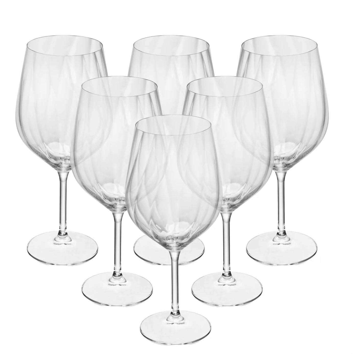 Conjunto 6 Taca de Vinho Crex Optic 480ml Cristal - Wolff