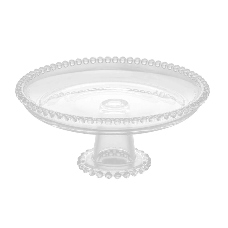 Prato Cristal com Pé Pearl - DoceLar Loja
