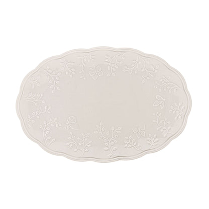 TRAVESSA DE PORCELANA NEW BONE BUTTERFLY FLOWER