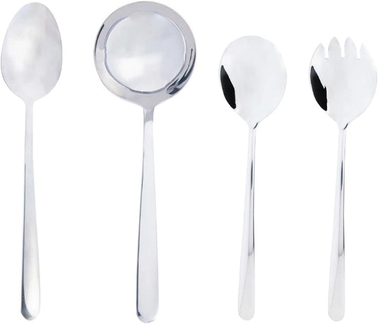 Conjunto 4 Talheres para Servir Aço Inox Viena