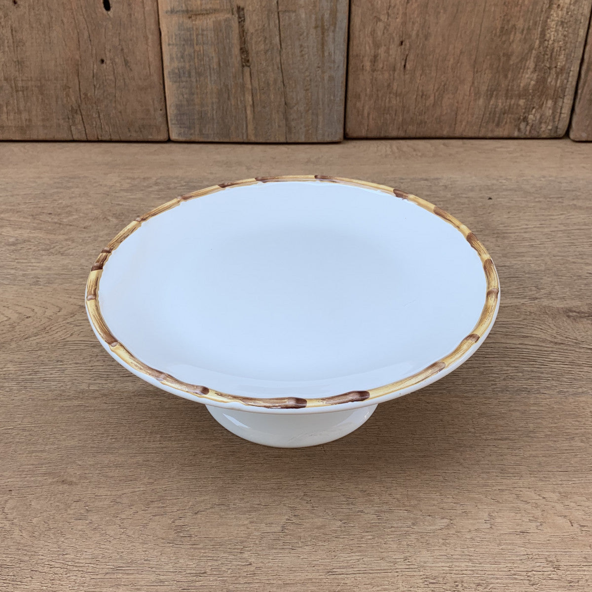 Porta Petit Four c/Pé Bambu - DoceLar Loja