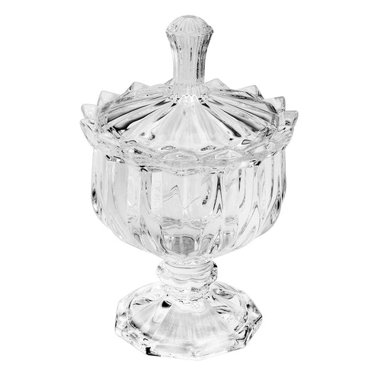 POTICHE DECORATIVO C/PE DE CRISTAL DE