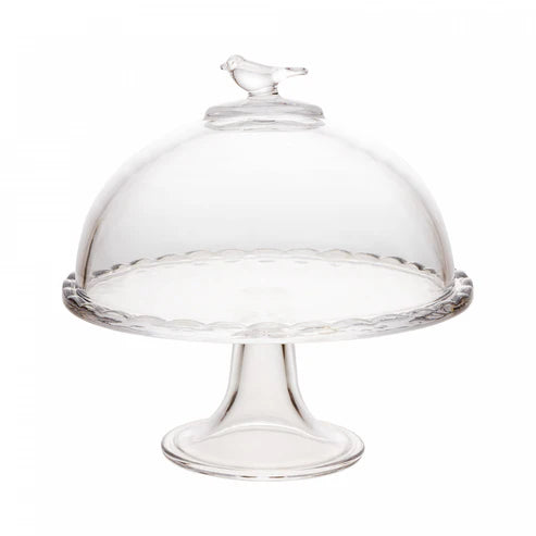 PRATO COM PE E TAMPA BIRD 19CM X 19CM X 19CM CRISTAL WOLFF