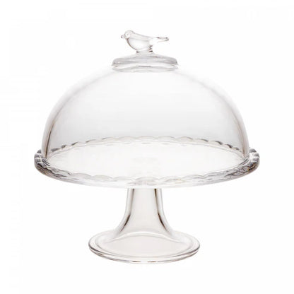 PRATO COM PE E TAMPA BIRD 19CM X 19CM X 19CM CRISTAL WOLFF
