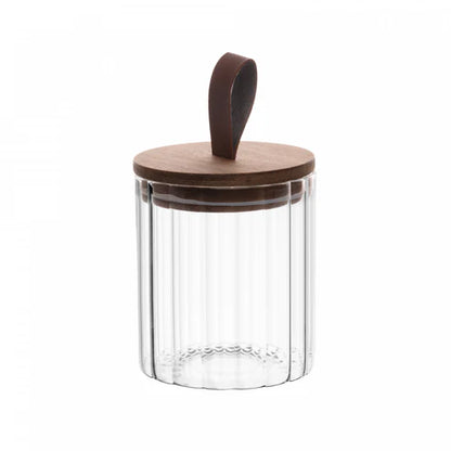 POTE DE VIDRO COM TAMPA DE ACACIA CLASSIC 560ML